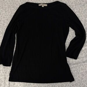 LOFT Classic Black Long Sleeve Top